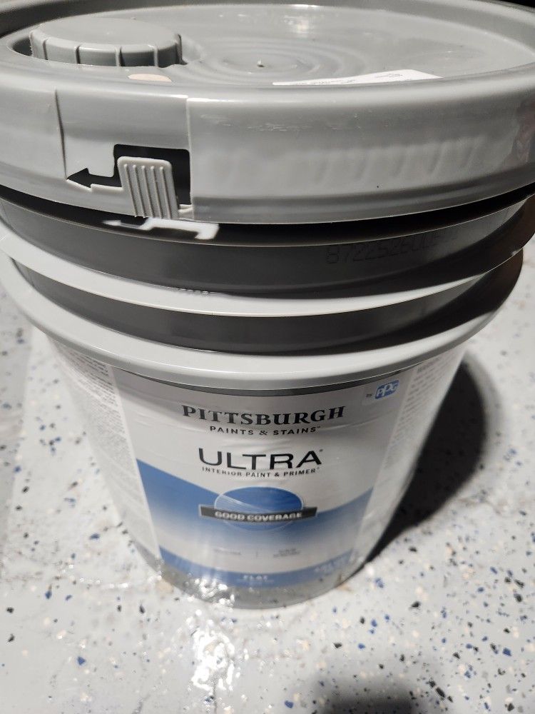Pittsburgh Ultra Interior Paint & Primer Flat Pastel White Very Light Beige Color