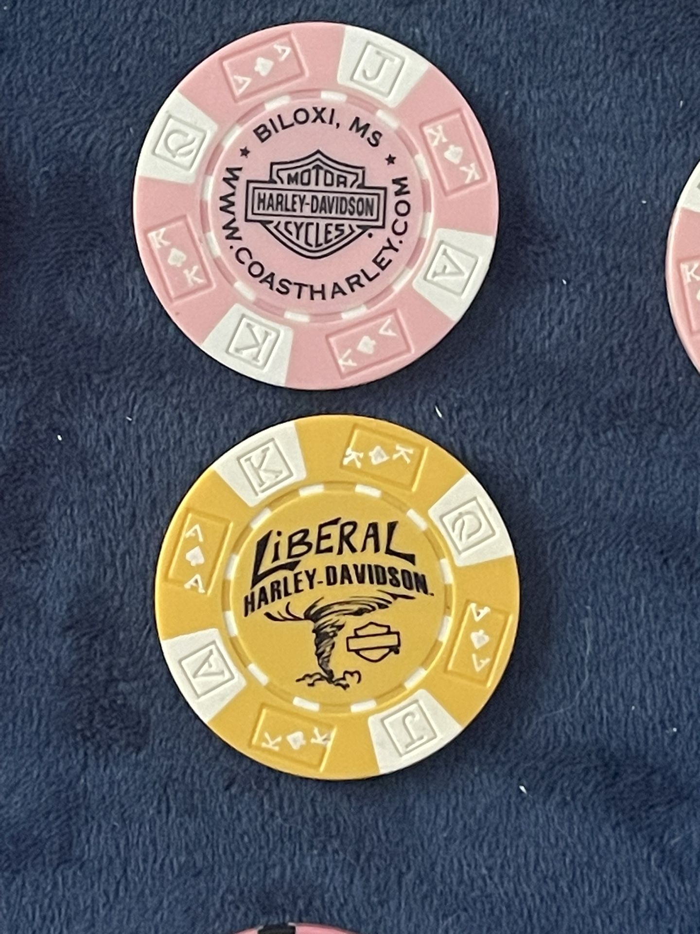 Harley Davidson Poker Chips Motorcycle