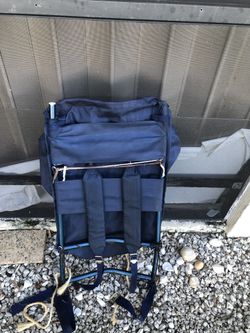 Camping backpack, water belt and jacket. All for 15$