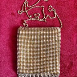 Y&S GOLD TONE SHOULDER CROSSBODY BAG PURSE 5.5"Lx6"Hx1"W ** Mother's DAY SALE **