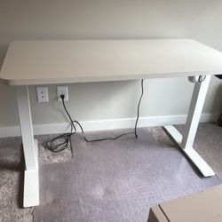 Standing Desk, Adjustable Height Electric Sit Stand Desk And Task Chair