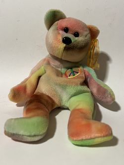 Ty Beanie Baby – Tie-Dye Peace Bear