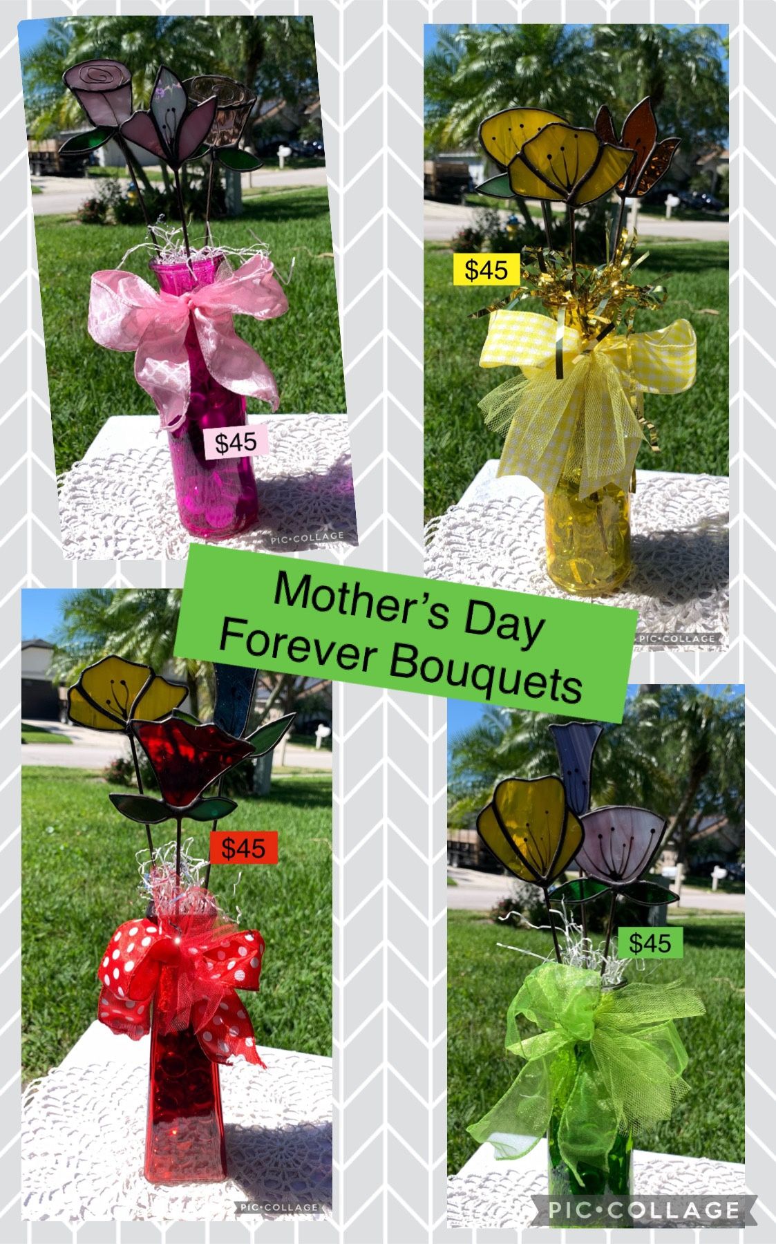 Stained Glass Flowers $15 Per Stem 