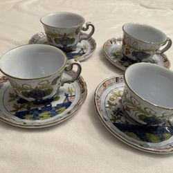 Four Saucers And Four Tea Cups CACF FAENZA sets 