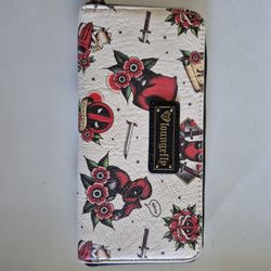 Loungefly Deadpool tattoo zip around wallet