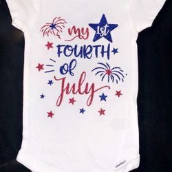 My 1st 4th Of July Onesie 