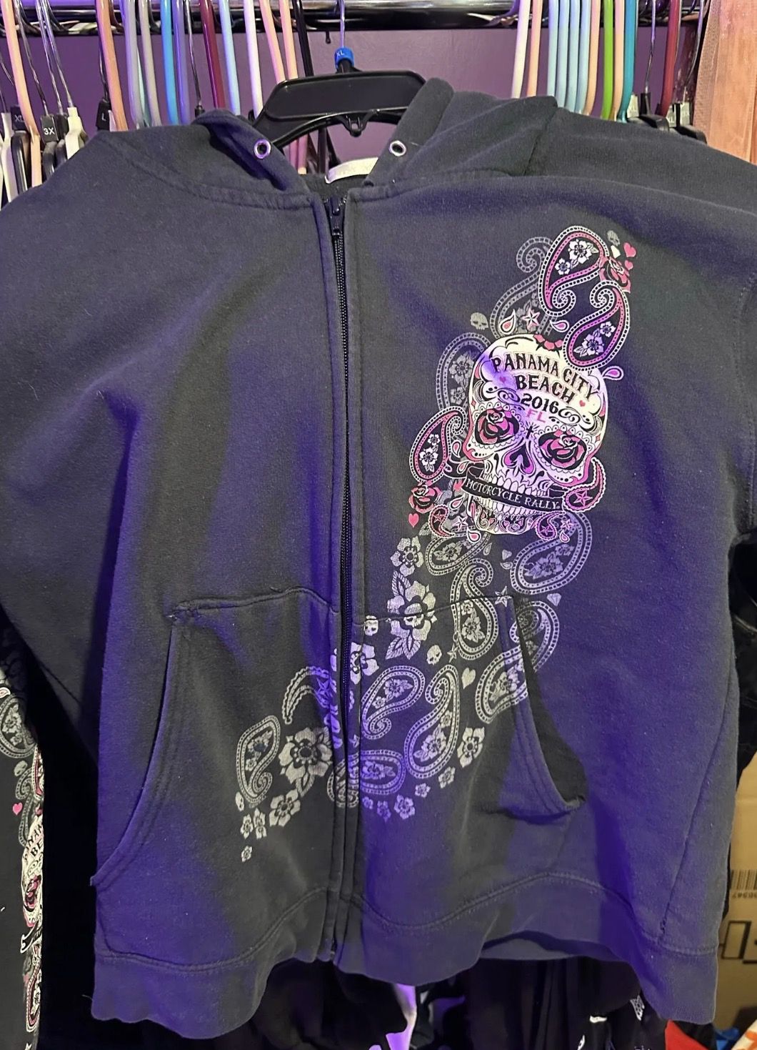 Skull Pink and Black Jacket Size XL
