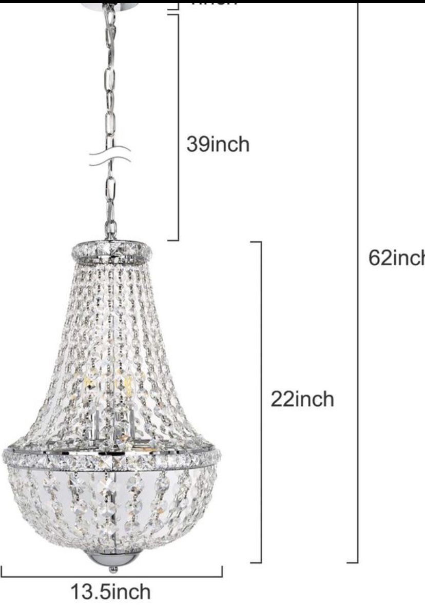 Brand new crystal chandelier/luxury chandelier/home decor/Light fixtures /home goods