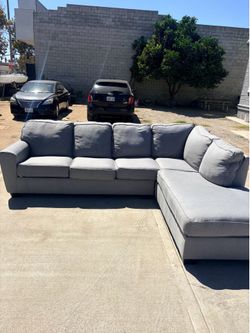 Modern Gray L-Shaped Sectional Sofa