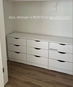 White 9 drawer dresser