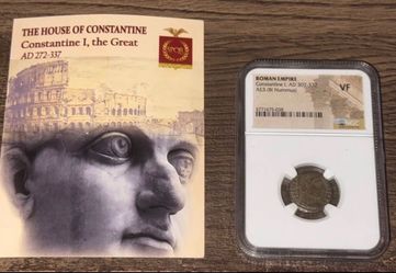 VF NGC Ancients Emperor Constantine I Roman Empire Bronze Coin