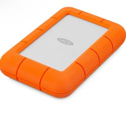 LaCie Rugged 5TB Portable External HDD - USB 3.0/2.0 Compatible, Shock/Dust/Rain Resistant for Mac & PC, Orange, Grey 