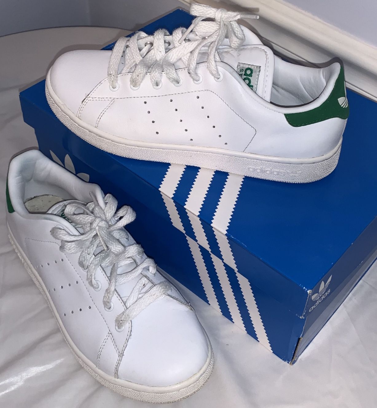Adidas Women's Stan Smith Casual Sneakers White Green Size 6
