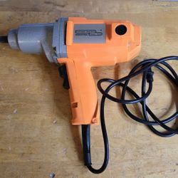 1/2" Corded Electric Impact Wrench With Deep Sockets