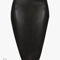 Faux Leather Pencil Skirt 