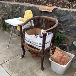 Free Stuff Alert!! Vans, Sweatshirt, Antique Rosewood Chair, New Condition, Highchair, Toddler