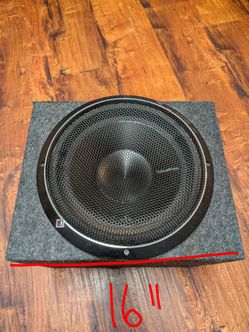 Rockford Fosgate Sub with Mesh Grille and Pioneer Amp