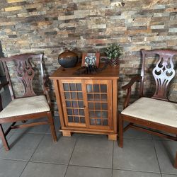 Vintage Mahogany Chairs Set Of 2