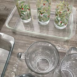 Kitchen Accessories Glass (3 Baking Dishes, 2 Bowls, 4 Glass Jar Etc). $15 Firm On Price