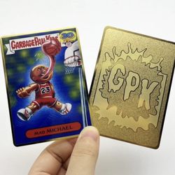 Micheal Jordan Garbage Pail Kids Metal Gold Card
