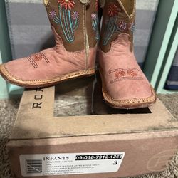 Used Roper Infant Cowbabies Cactus Boots Size 3