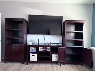 Entertainment shelf and book cases