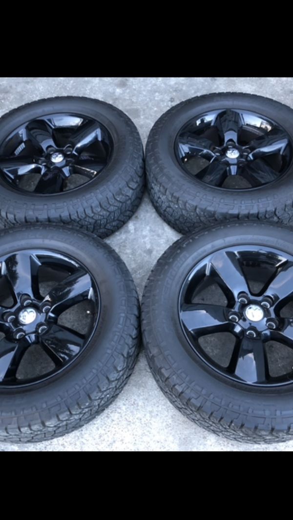 Like New 20” Black Dodge Ram 1500 Rims And Goodyear Tires