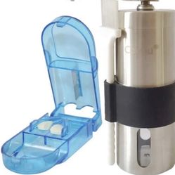 Pill Crusher with Adjustable Fitting Group
