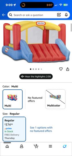 Little Tikes Jump n Slide inflatable bouncer bouncy castle