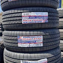Vendo set de llantas nuevas 225-65R17 marca American Con 50,000 Mil Millas De Garantía ✅📲🛞
