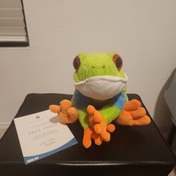 WWF Tree Frog Plush Toy With Adoption Certificate