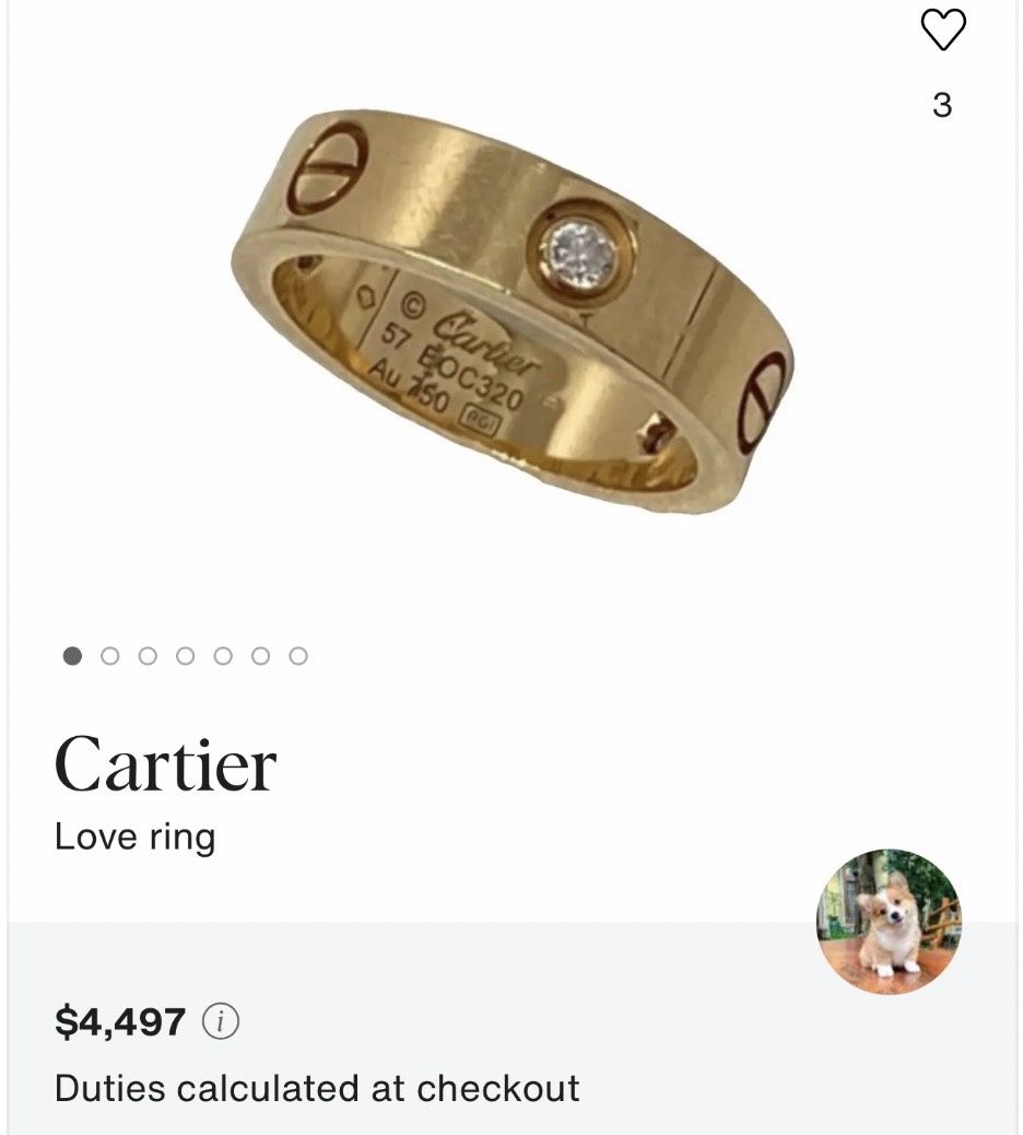 AUTHENTIC CARTIER RING ($3,000 OBO)