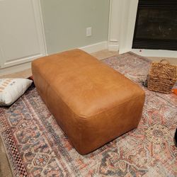 Leather Ottoman