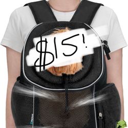 PetAmi Dog Front Carrier Backpack, Adjustable Dog Pet Cat Chest Carrier Backpack, Ventilated Dog Carrier For Hiking Camping Travel, Small Medium Dog P