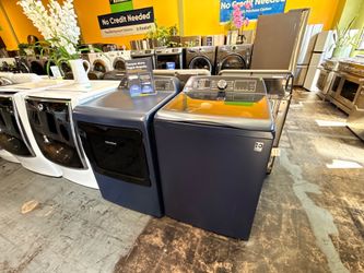 GE blue washer and dryer gas no credit needed