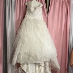 Vestido De Novia Blanco White Size 14