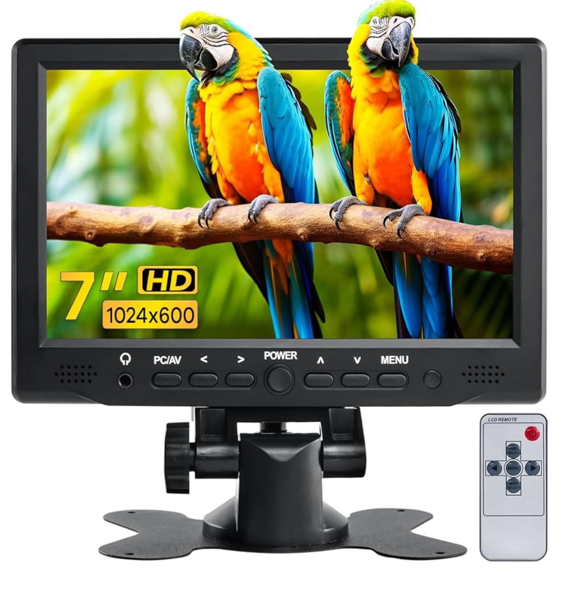 7 inch Small Monitor TFT LCD Display 1024X600 HDMI Mini Portable Screen for PC/TV/Camera/Gaming/Raspberry PI 50+ bought in past month