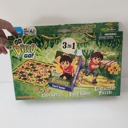 Nickelodeon Checkers Card Game Puzzle - Damas Cartas Rompecabezas