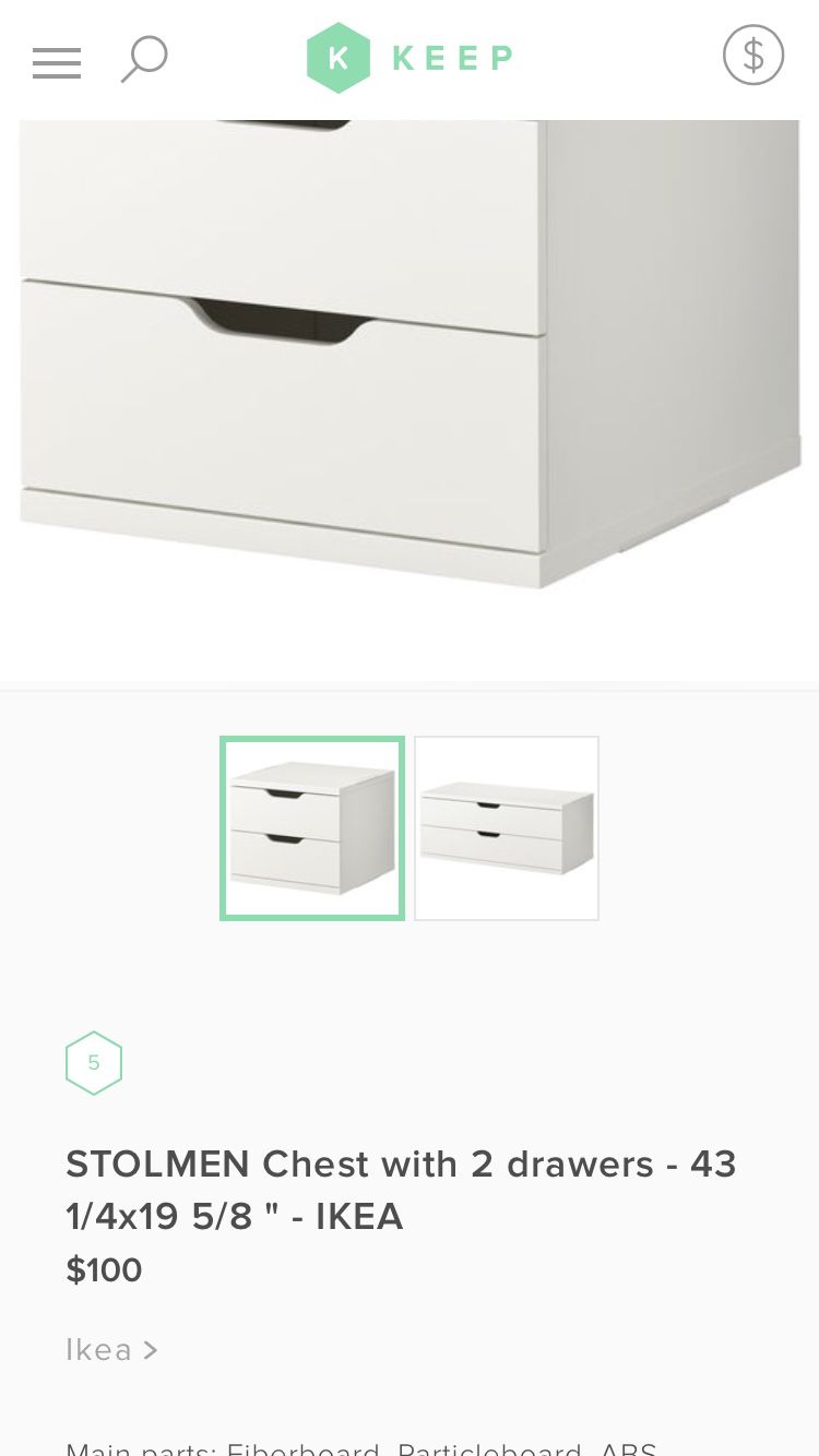 IKEA stolmen drawers for FL -