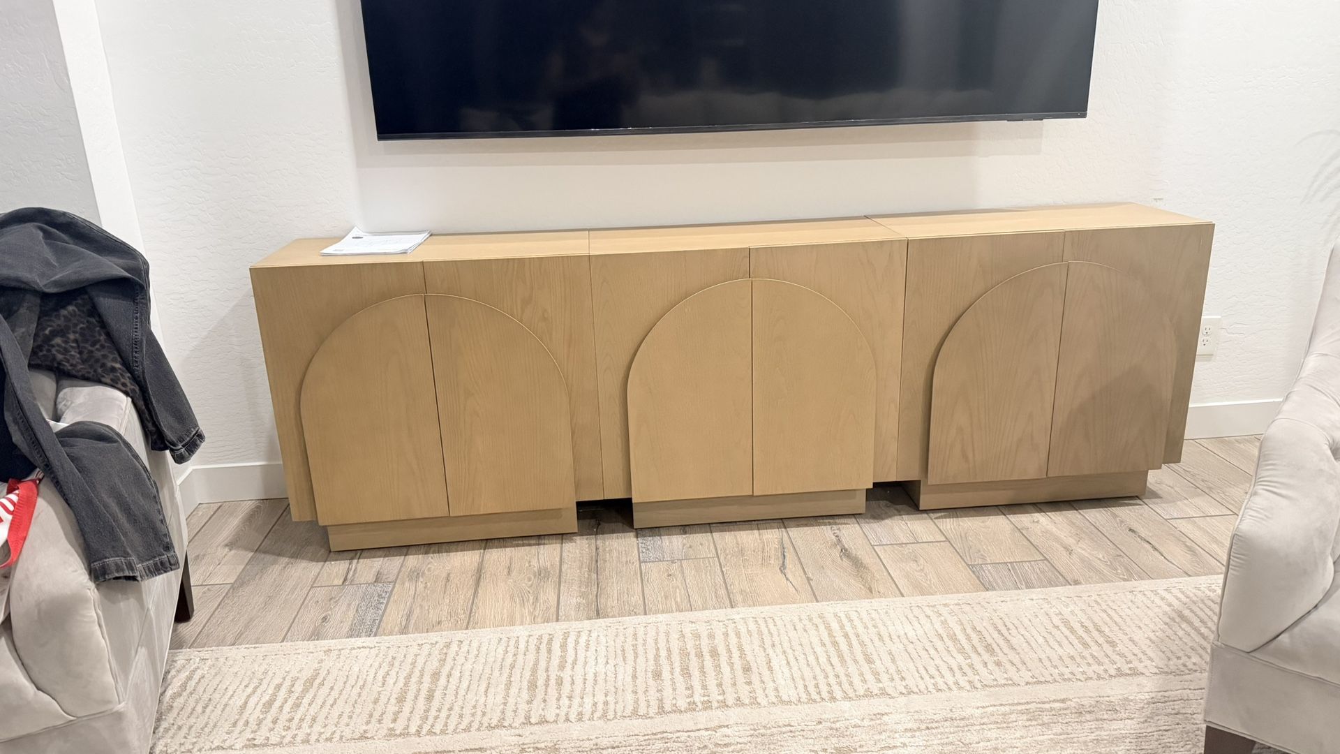 Entry Table / Console Table / Tv Unit / Set Of Three Cabinets