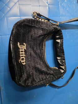 Juicy Couture Black Handbag with Rhinestone Logo