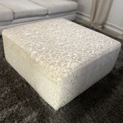 Neutral Animal Print Ottoman