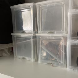 4 Clear Shoe Boxes