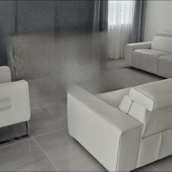White Leather Living Room Set