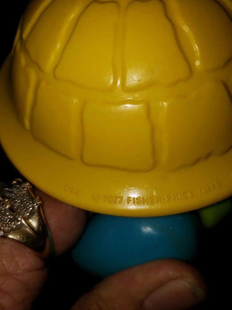 Vintage Fisher and Price pull turtle