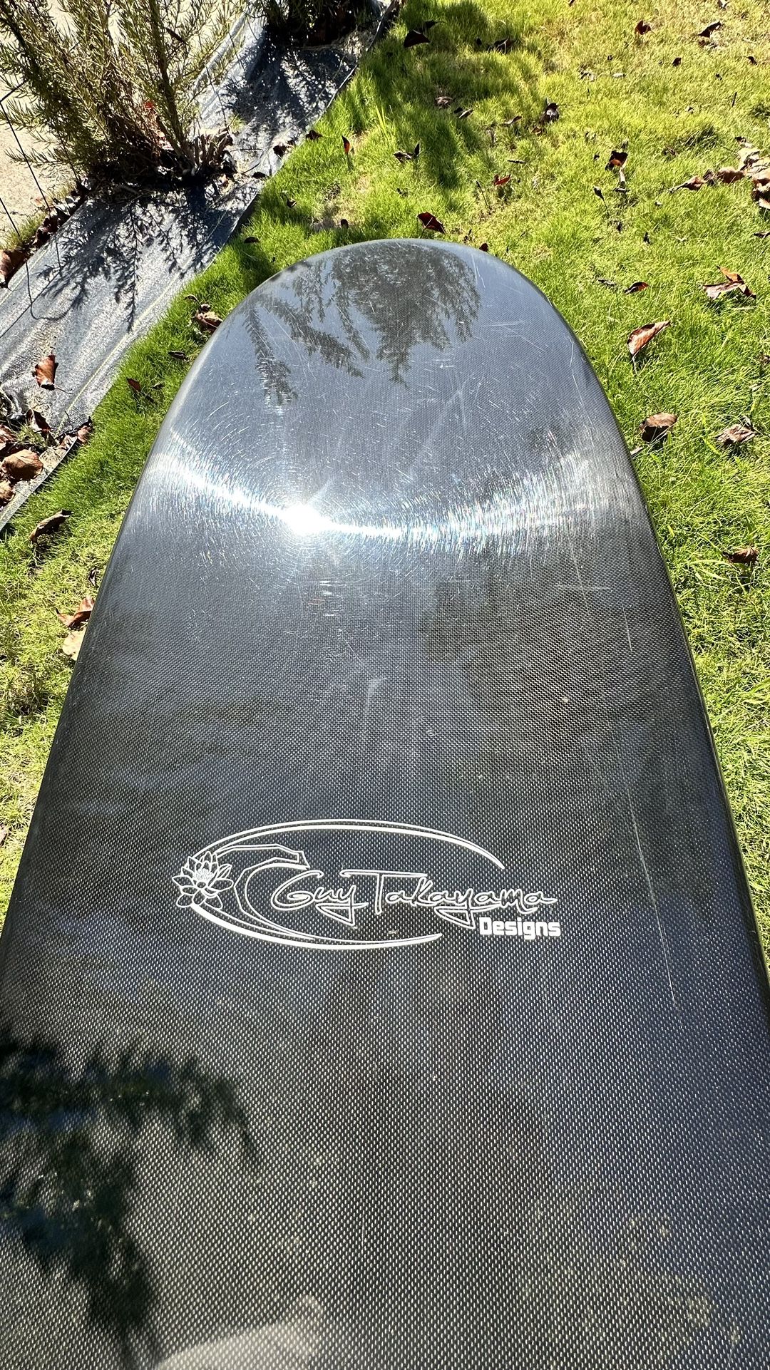 Guy Takayama Longboard Surfboard In Carbon Fiber Excellent Cond