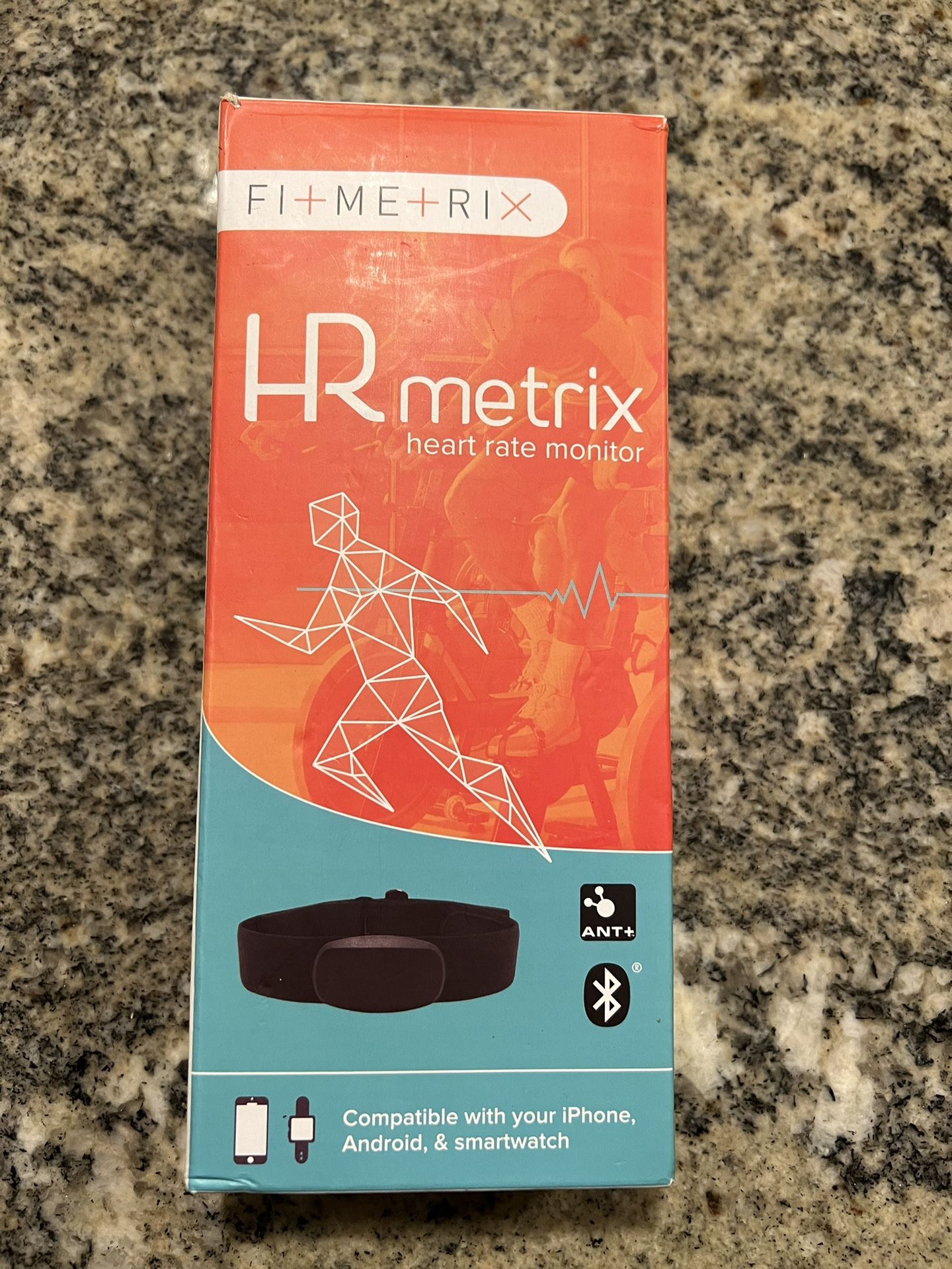 Heart Rate Monitor, FitMetrix Heart Rate Sensor  fmX4 Bluetooth, App Compatible, Internal Memory