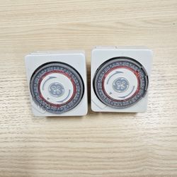 Lot of 2 Like New GE 7 Day Pre-Programmable Plug-In Timers