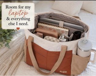 NWT Quilted Laptop Tote Bag Work Travel Overnight Bag