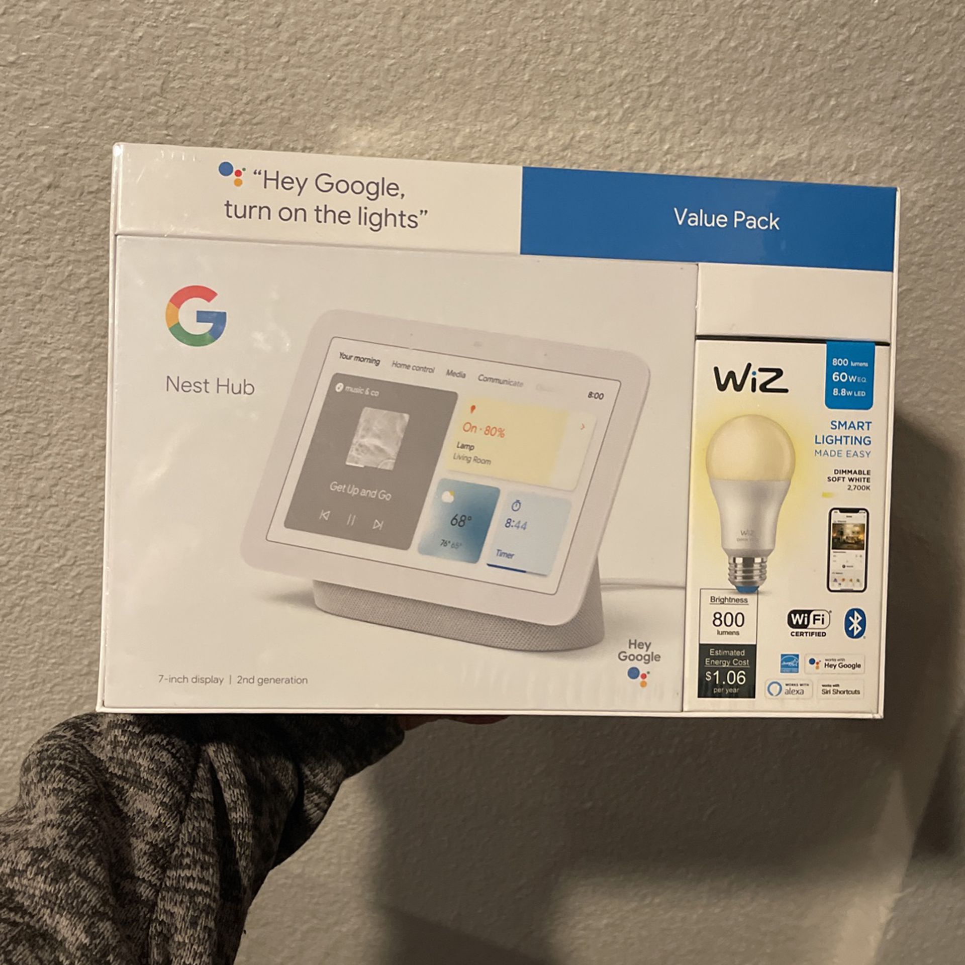 Google Nest Hub & Smart Light Bundle